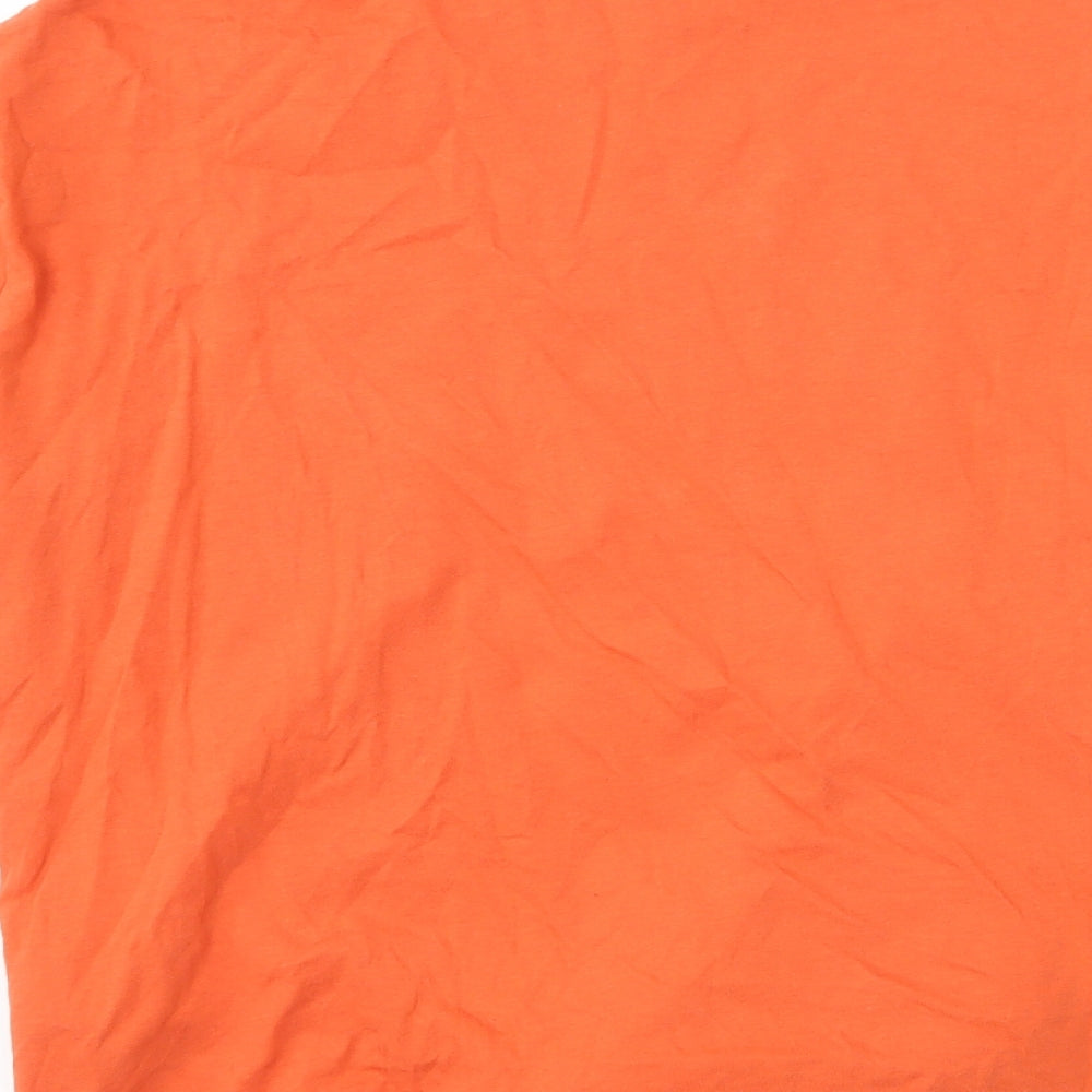 New Look Womens Orange   Basic T-Shirt Size 10  - Tie Front