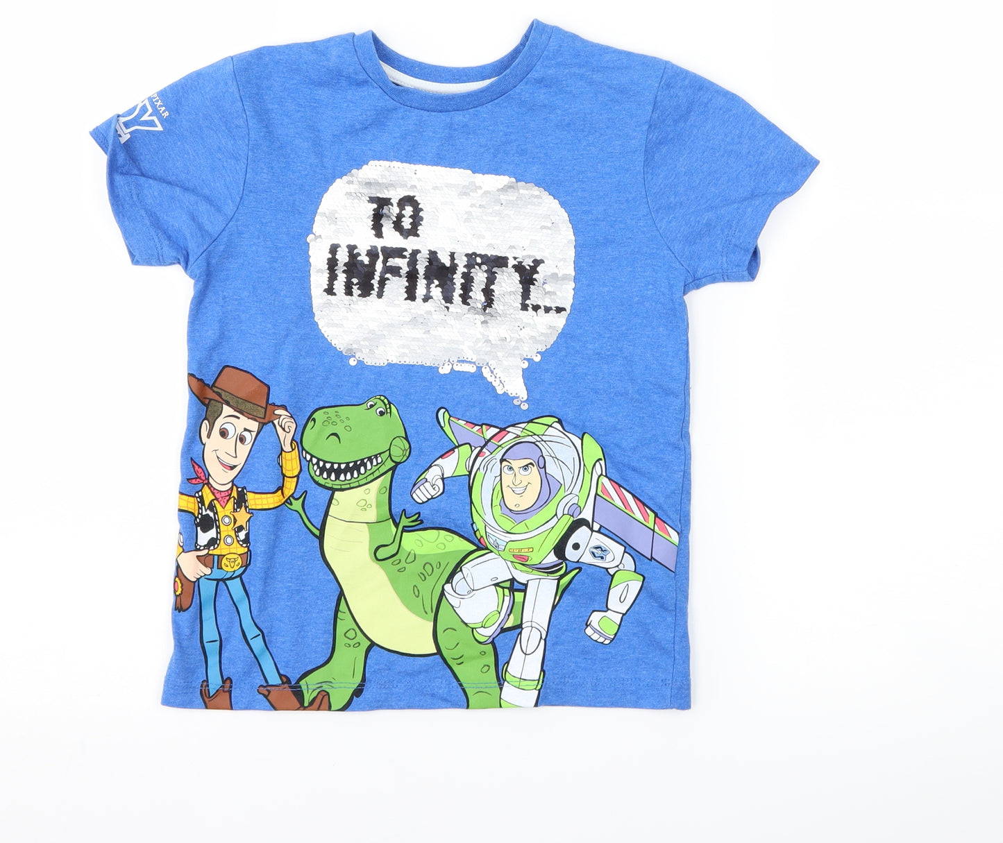 Primark Boys Blue   Basic T-Shirt Size 5-6 Years  - Toy Story