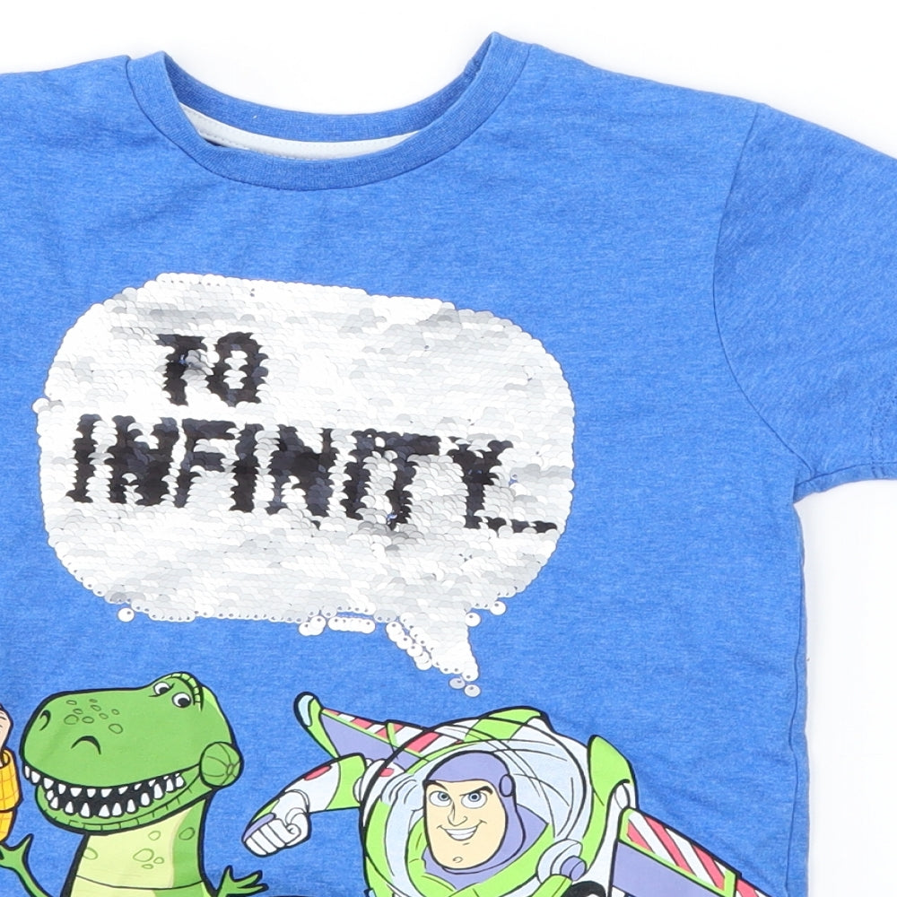 Primark Boys Blue   Basic T-Shirt Size 5-6 Years  - Toy Story