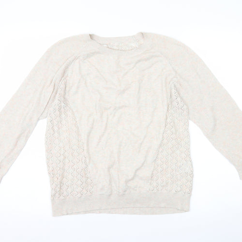 Warehouse Womens Beige   Pullover Jumper Size 14