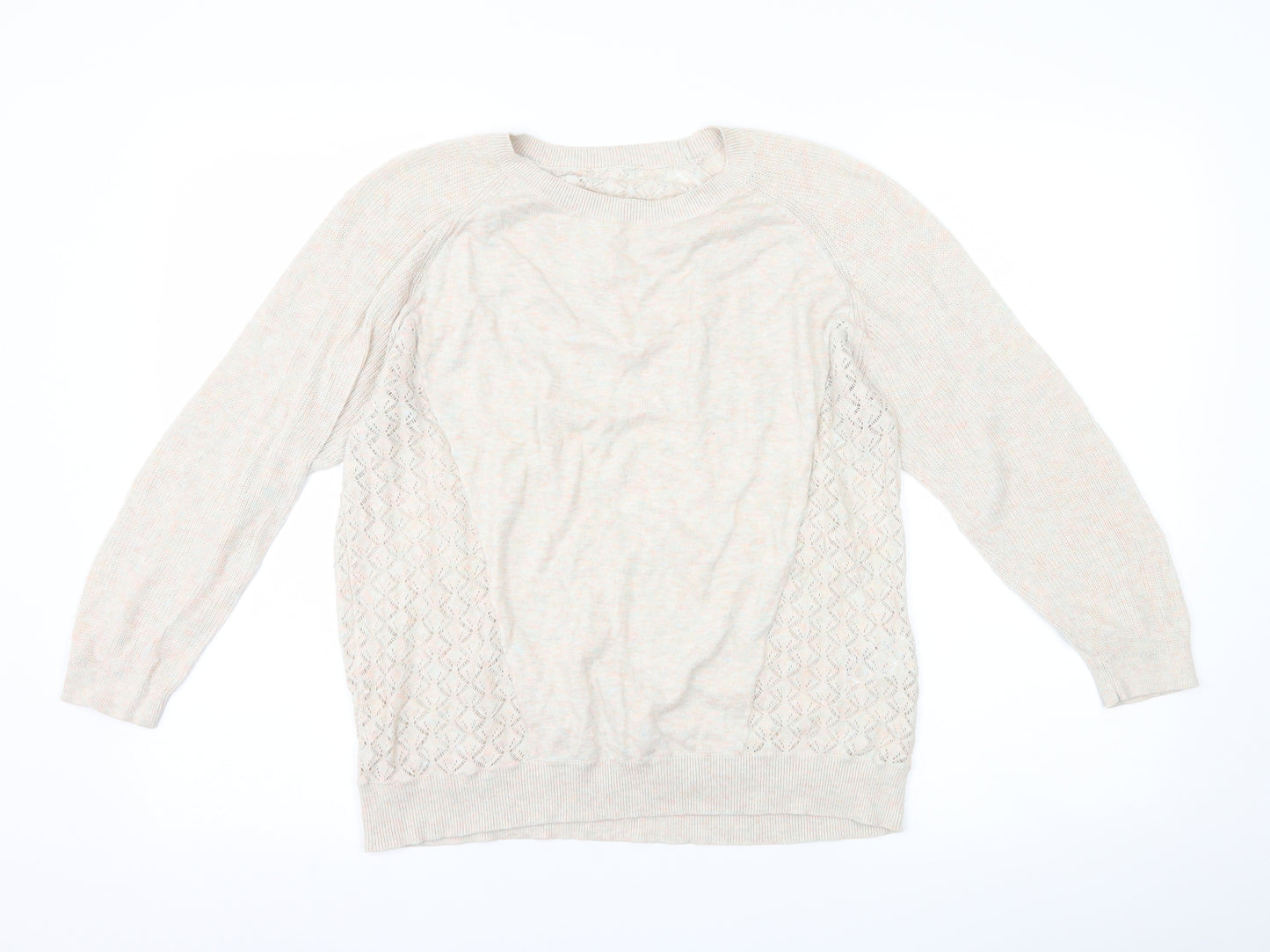 Warehouse Womens Beige   Pullover Jumper Size 14