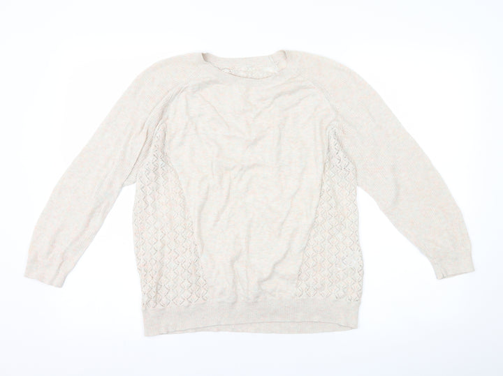 Warehouse Womens Beige   Pullover Jumper Size 14