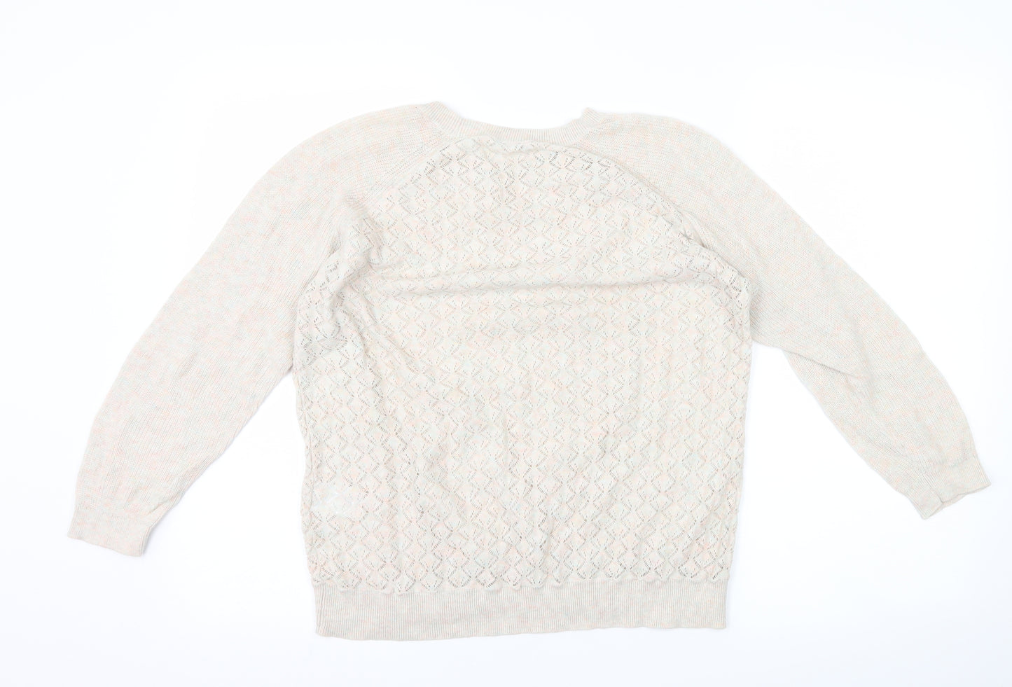 Warehouse Womens Beige   Pullover Jumper Size 14