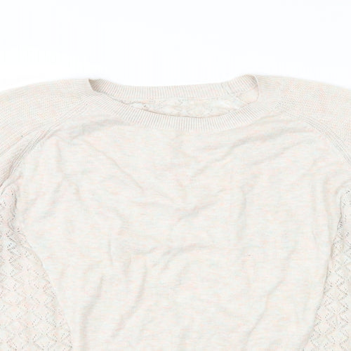Warehouse Womens Beige   Pullover Jumper Size 14