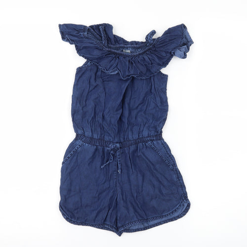 NEXT Girls Black   Playsuit One-Piece Size 4 Years  - Cut Out Shoulder
