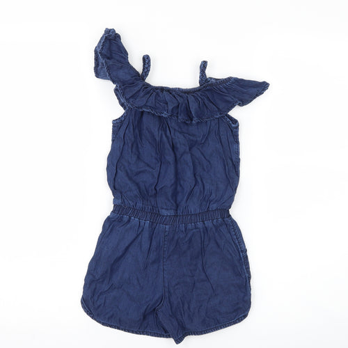 NEXT Girls Black   Playsuit One-Piece Size 4 Years  - Cut Out Shoulder
