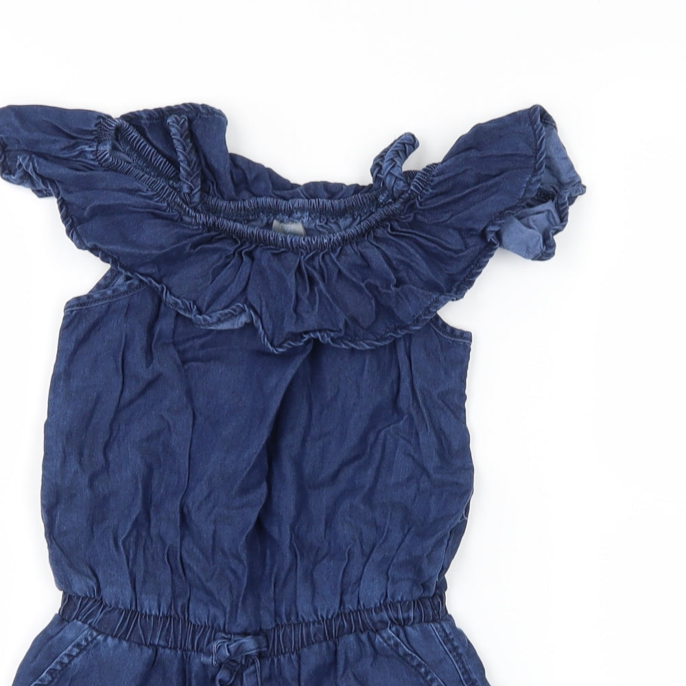 NEXT Girls Black   Playsuit One-Piece Size 4 Years  - Cut Out Shoulder
