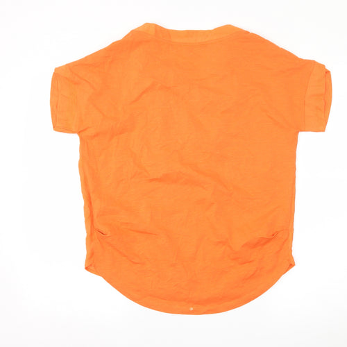 NEXT Womens Orange Striped  Basic T-Shirt Size 8