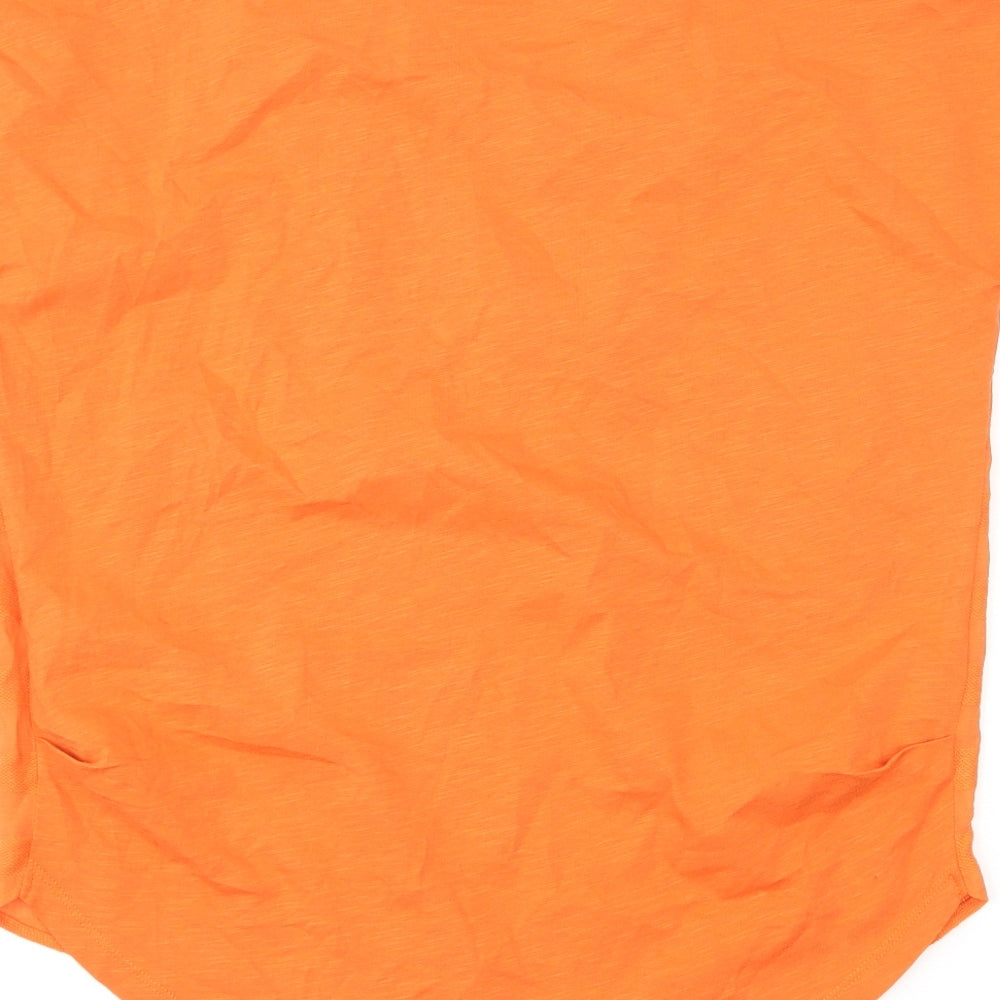 NEXT Womens Orange Striped  Basic T-Shirt Size 8