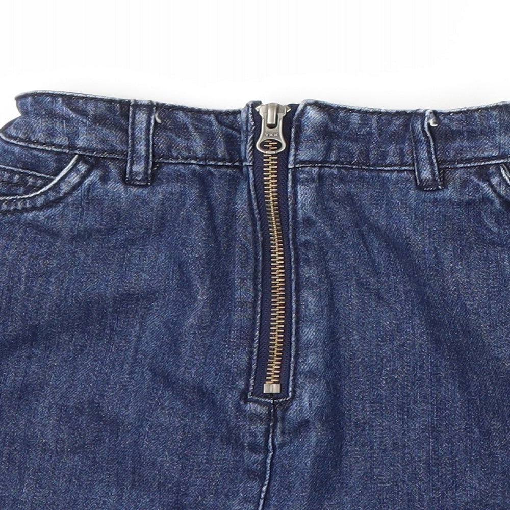 NEXT Girls Blue  Denim A-Line Skirt Size 9 Years