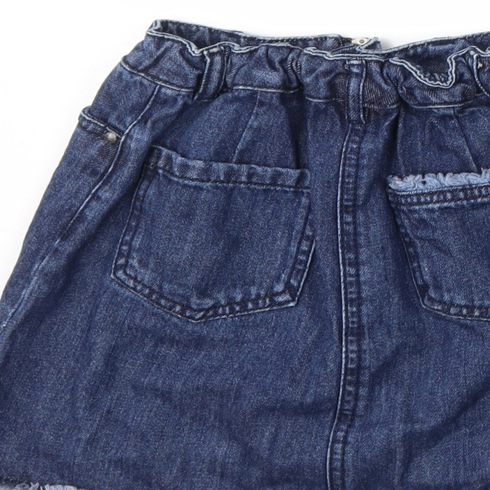 NEXT Girls Blue  Denim A-Line Skirt Size 9 Years