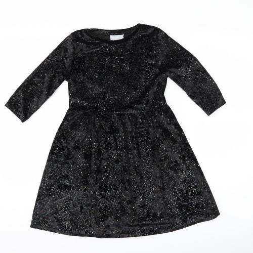Matalan Girls Black   A-Line  Size 7 Years