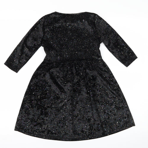 Matalan Girls Black   A-Line  Size 7 Years
