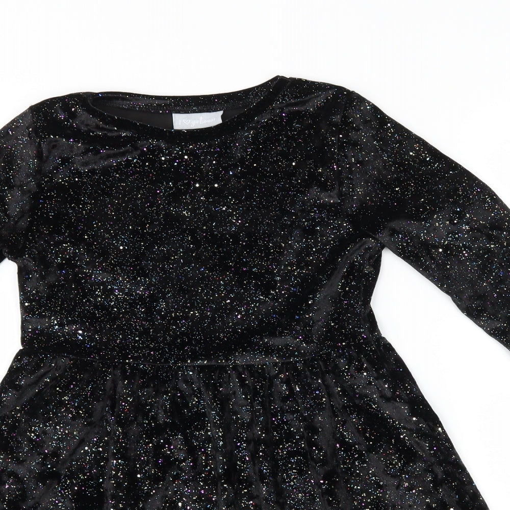 Matalan Girls Black   A-Line  Size 7 Years