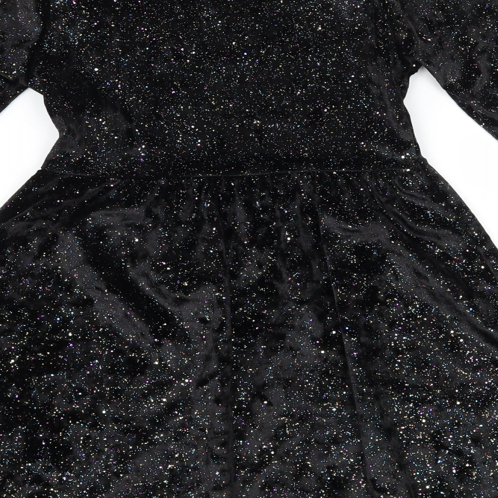 Matalan Girls Black   A-Line  Size 7 Years