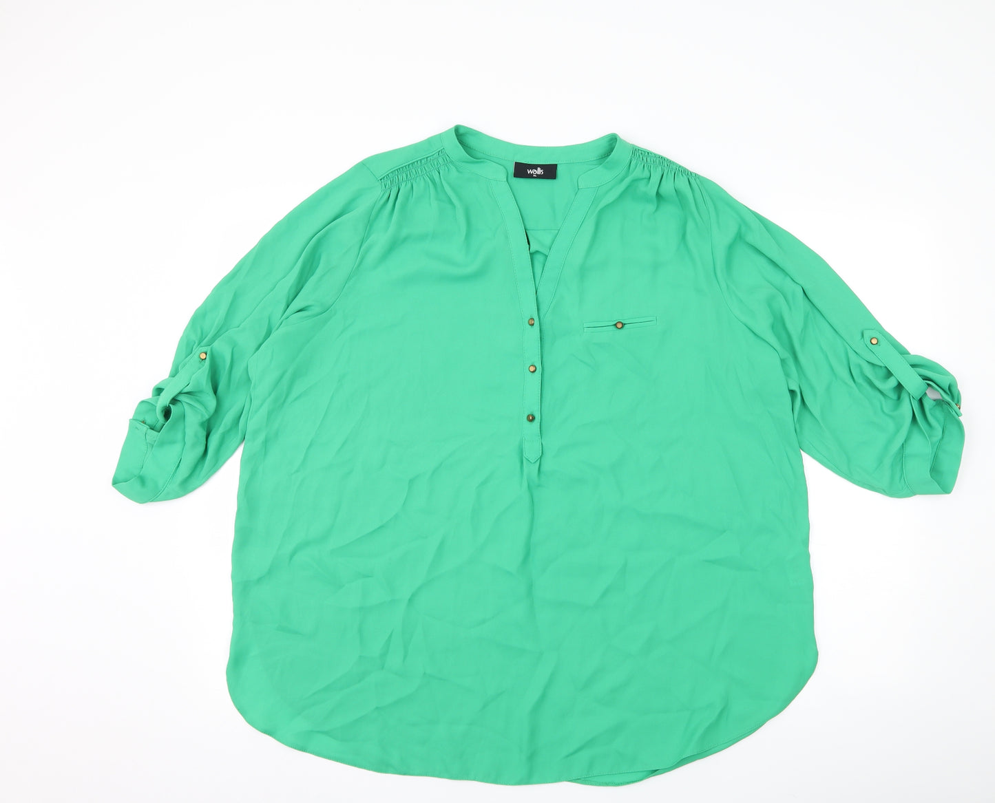 Wallis Womens Green   Basic Blouse Size XL