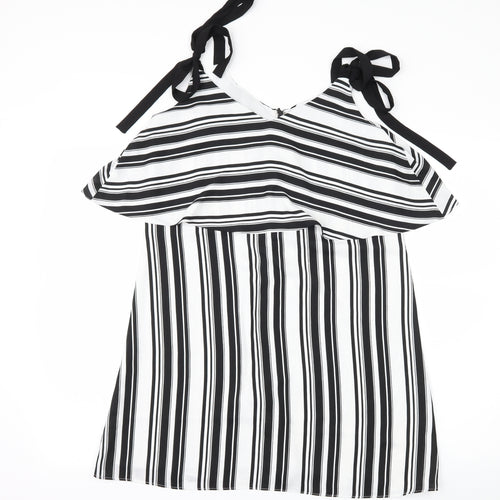 Miss Selfridge Womens Black Striped  Shift  Size 12