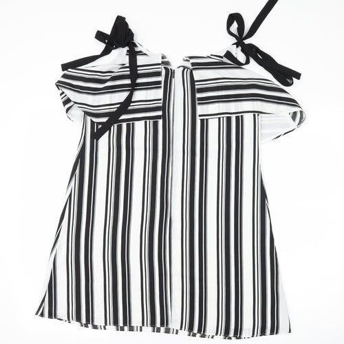 Miss Selfridge Womens Black Striped  Shift  Size 12