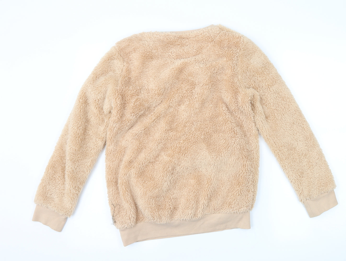 NEXT Girls Brown  Fleece Pullover Sweatshirt Size 12 Years  - Animal face