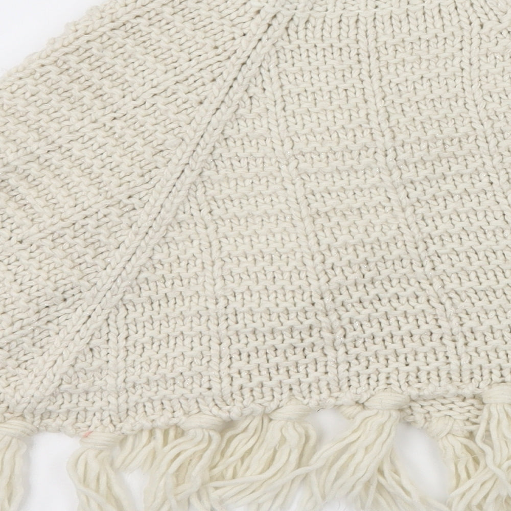 F&F Girls Ivory   Jacket Poncho Size 7-8 Years