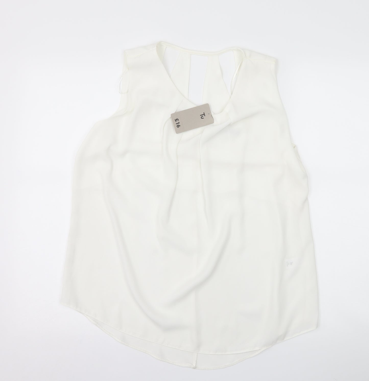 TU Womens White   Basic Tank Size 14