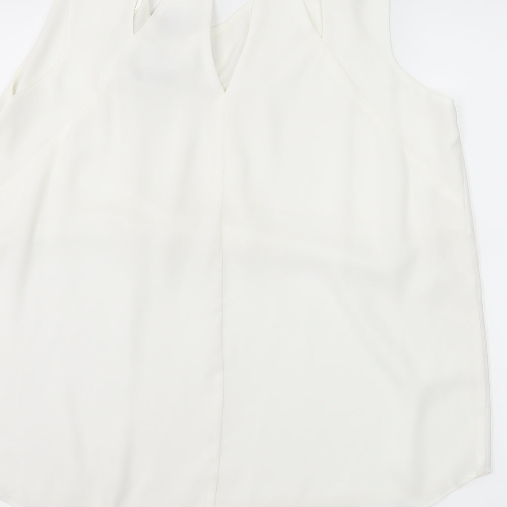 TU Womens White   Basic Tank Size 14