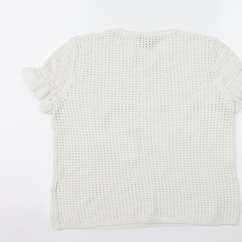 Topshop Womens White   Basic T-Shirt Size 8
