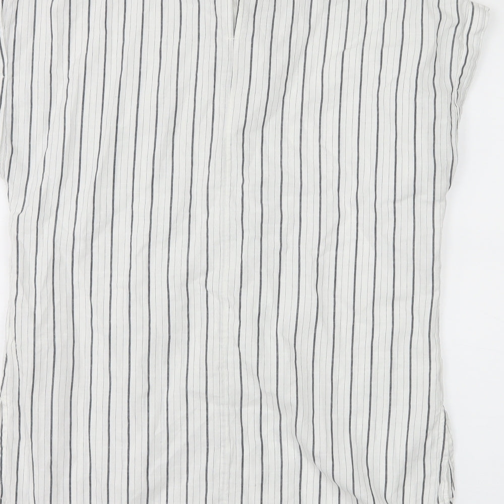 Papaya Womens White Striped  Basic Button-Up Size 10