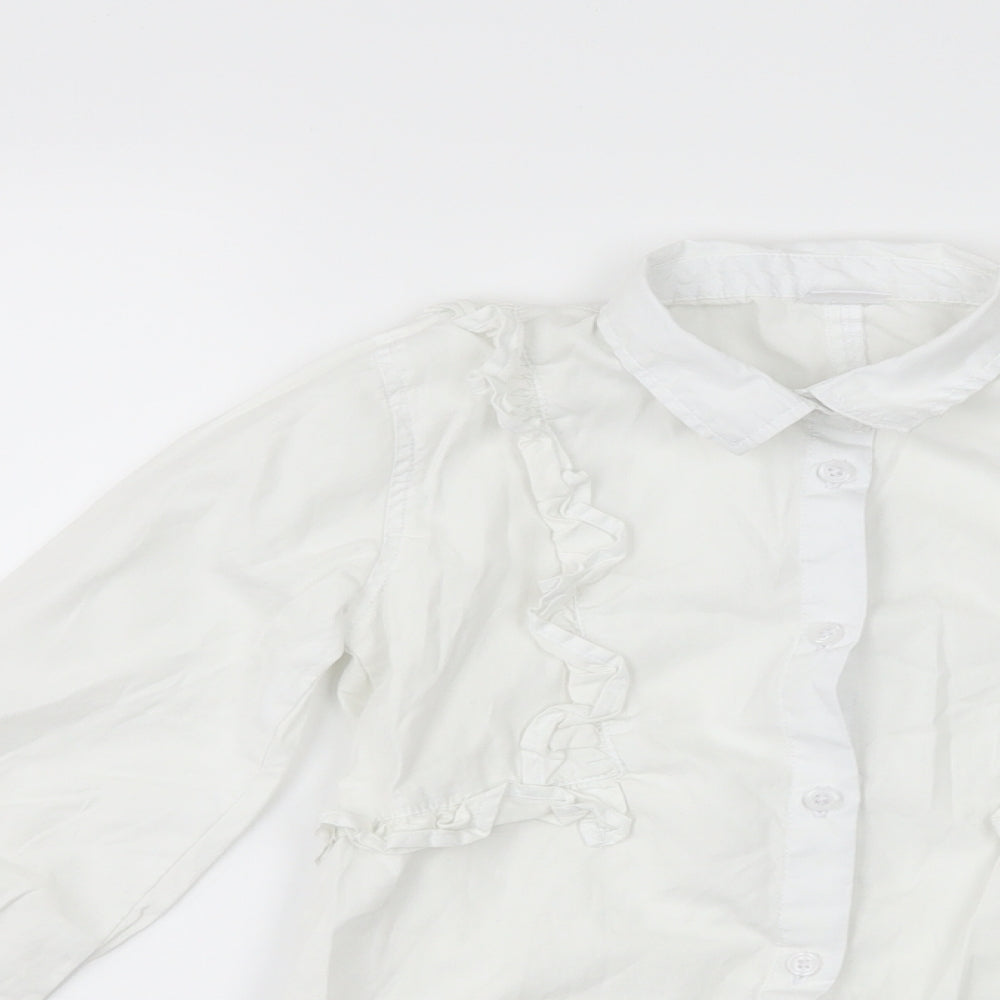 NEXT Girls White   Shirt Dress  Size 5 Years