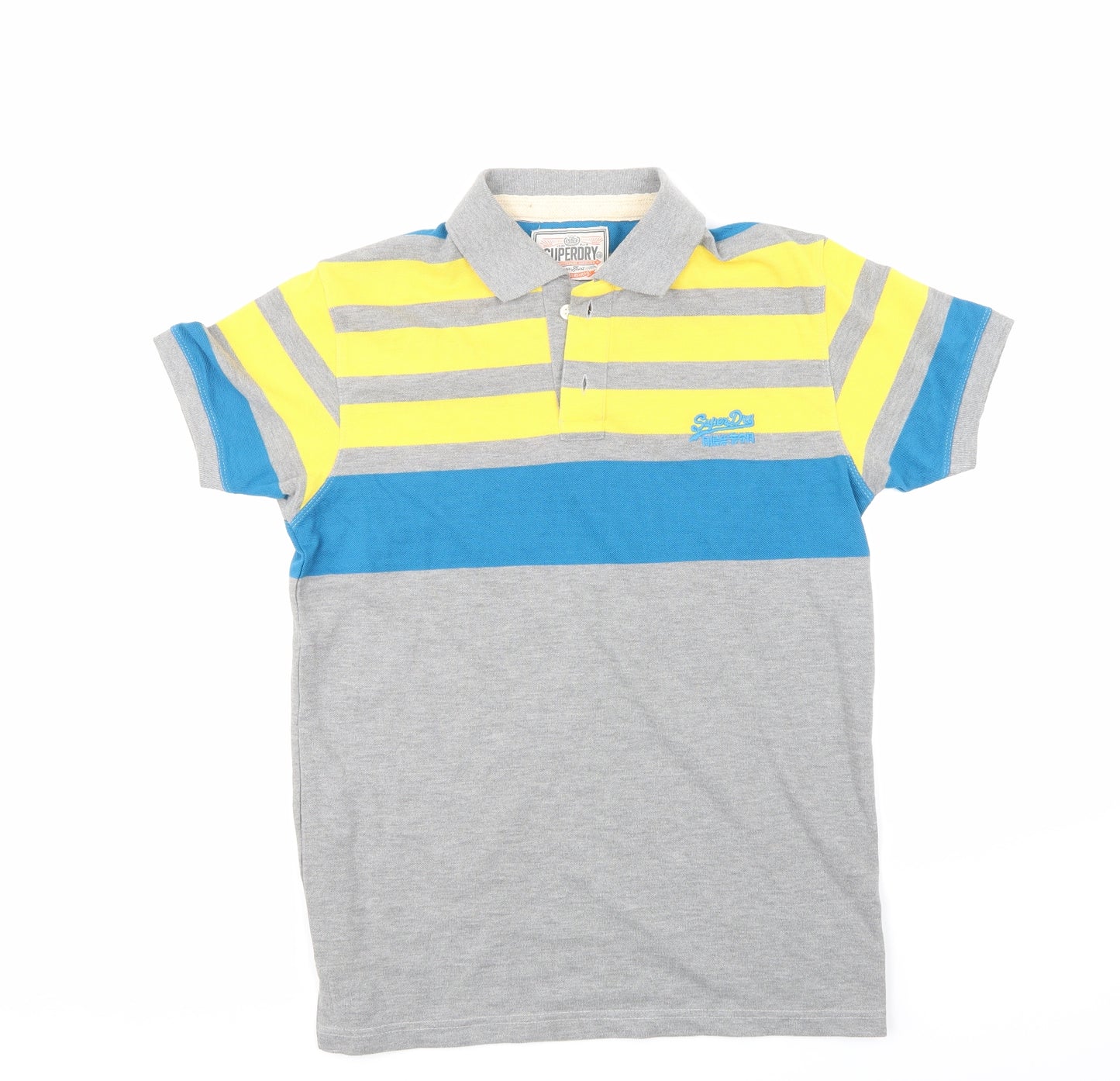 Superdry Mens Multicoloured Striped   Polo Size L