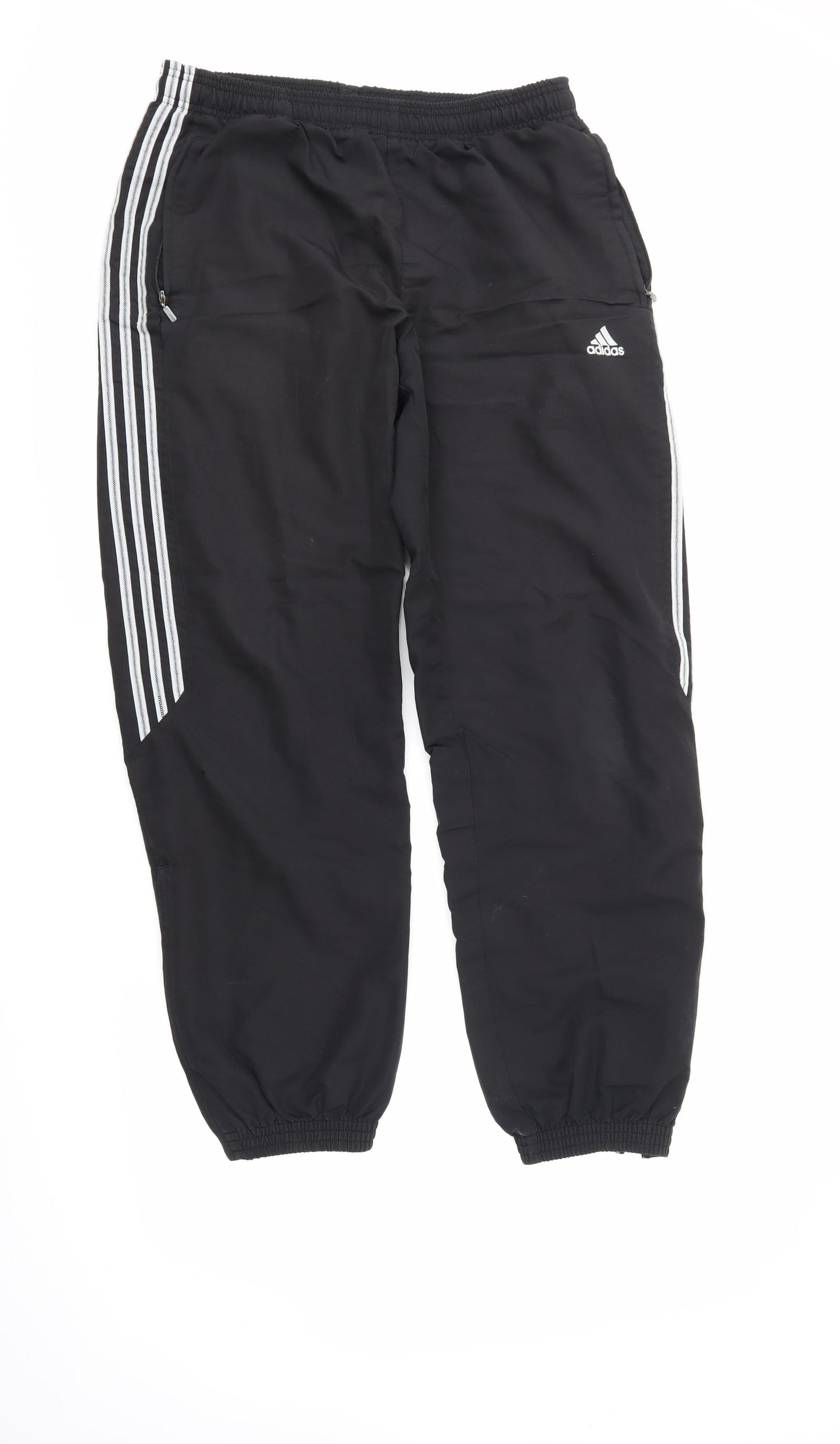 Addidas Mens Black   Track Pants Trousers Size M L29 in
