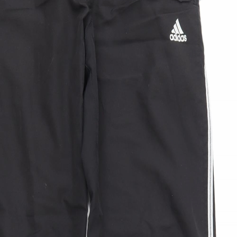 Addidas Mens Black   Track Pants Trousers Size M L29 in