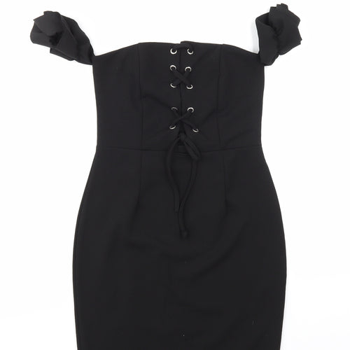 I SAW IT FIRST Womens Black   A-Line  Size 8