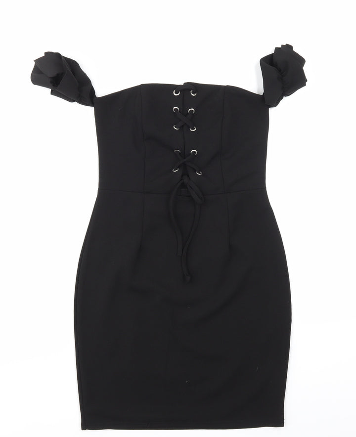 I SAW IT FIRST Womens Black   A-Line  Size 8