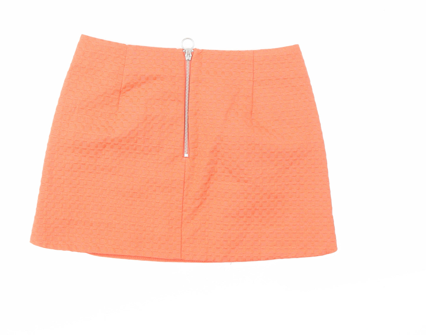 Topshop Womens Orange   A-Line Skirt Size 10