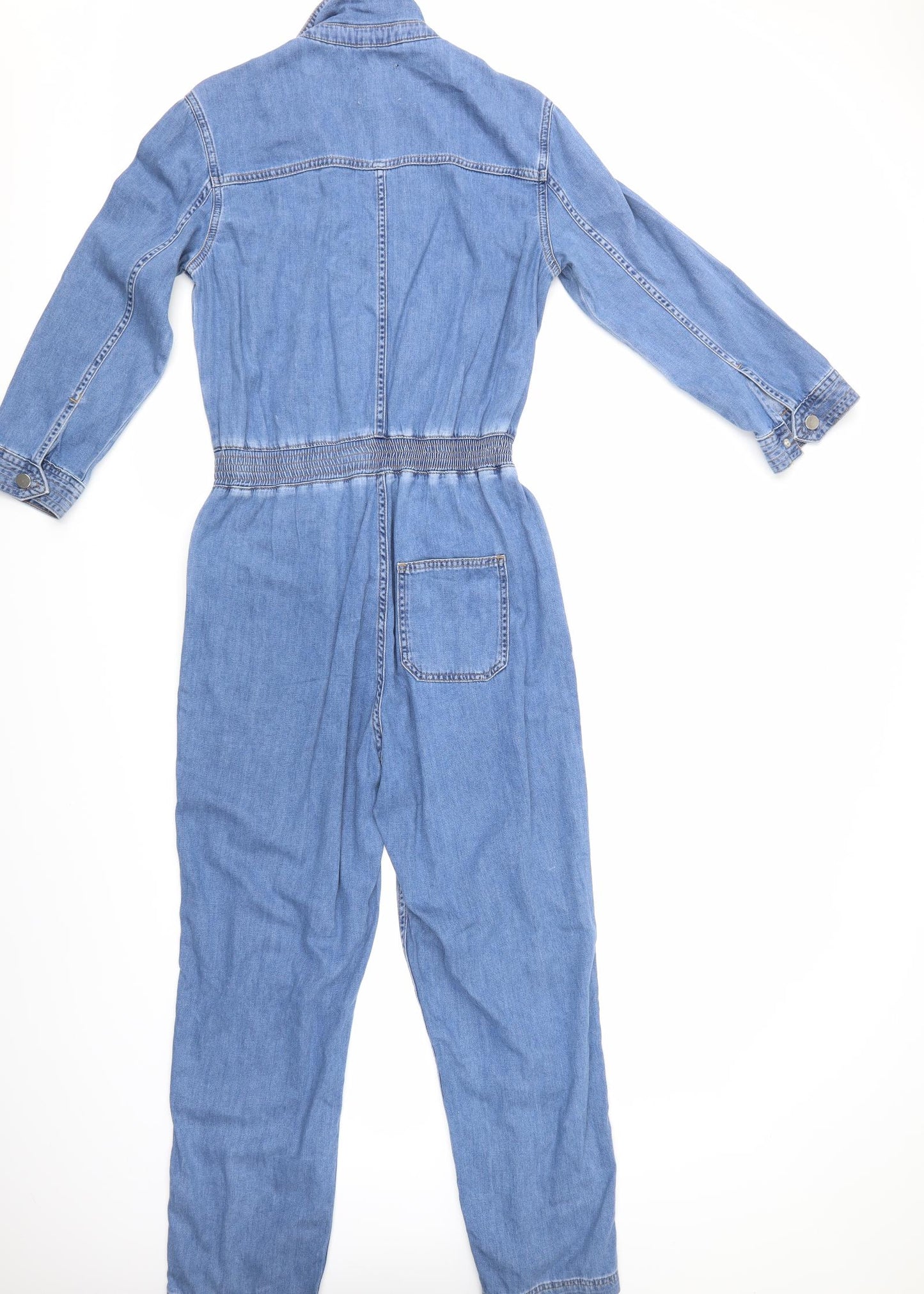 River Island Womens Blue  Denim Jumpsuit One-Piece Size 12 L28 in