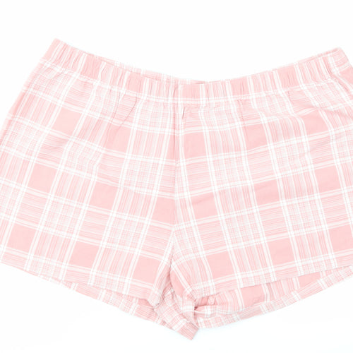 F&F Womens Pink Check  Mom Shorts Size 20