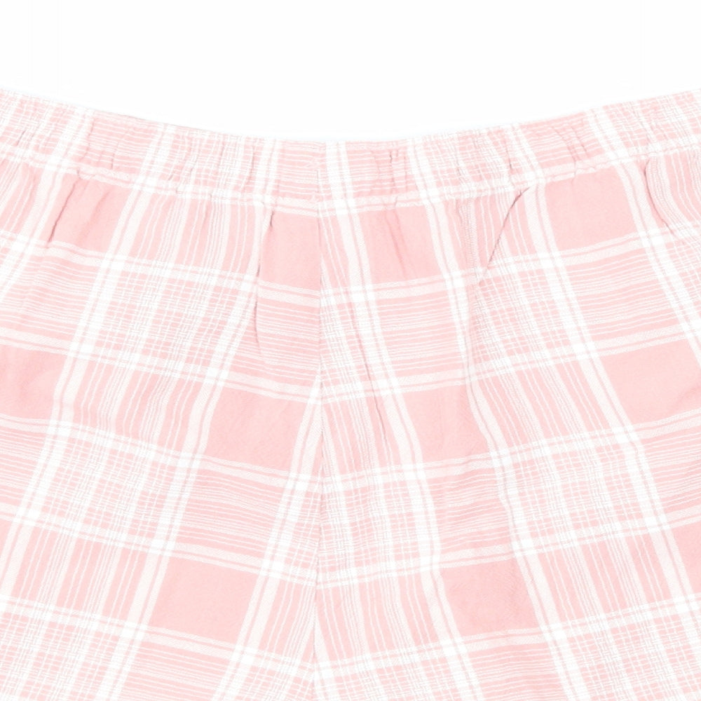 F&F Womens Pink Check  Mom Shorts Size 20
