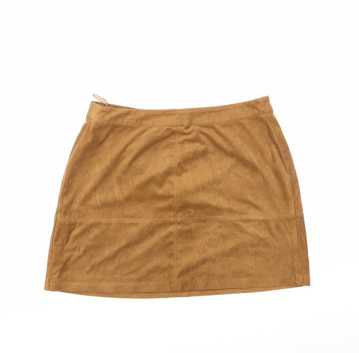 New Look Womens Brown A-Line Skirt Size 10