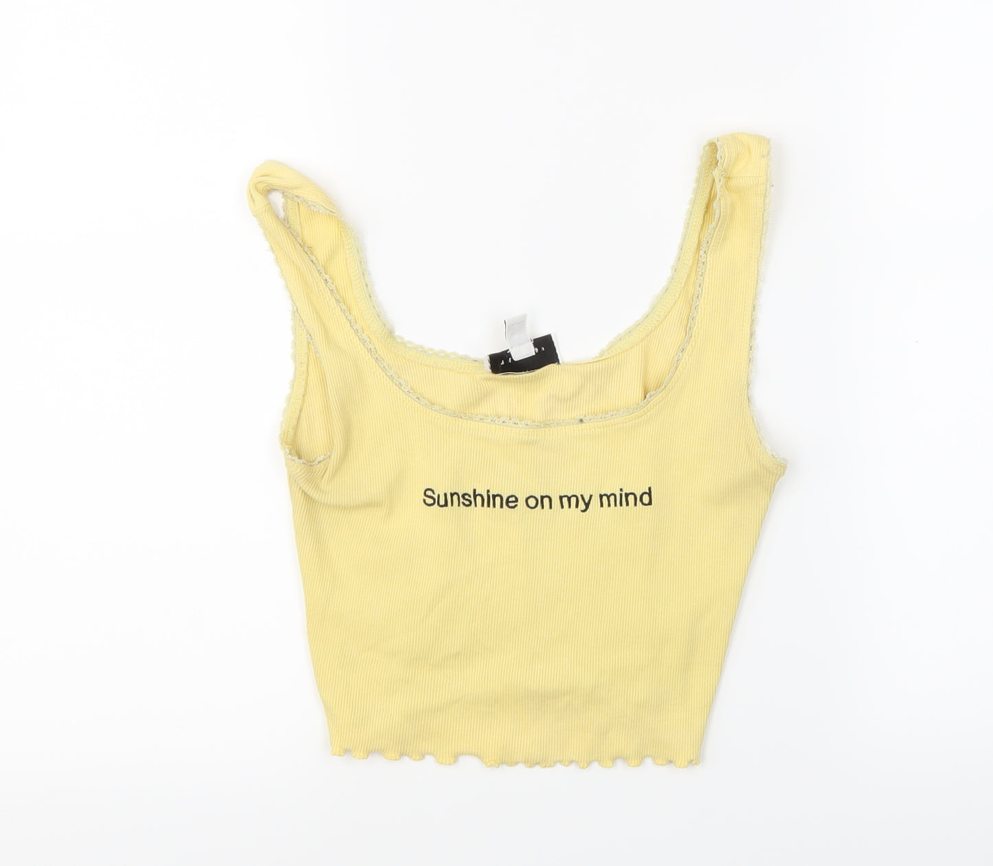 Topshop Womens Yellow   Cropped Tank Size 8