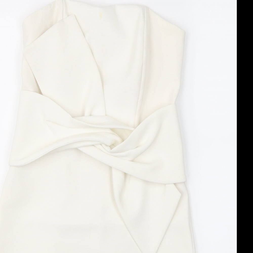 River Island Womens White   Bodycon  Size 10