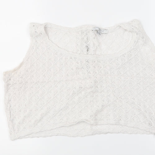 New Look Womens White   Cropped Tank Size 16