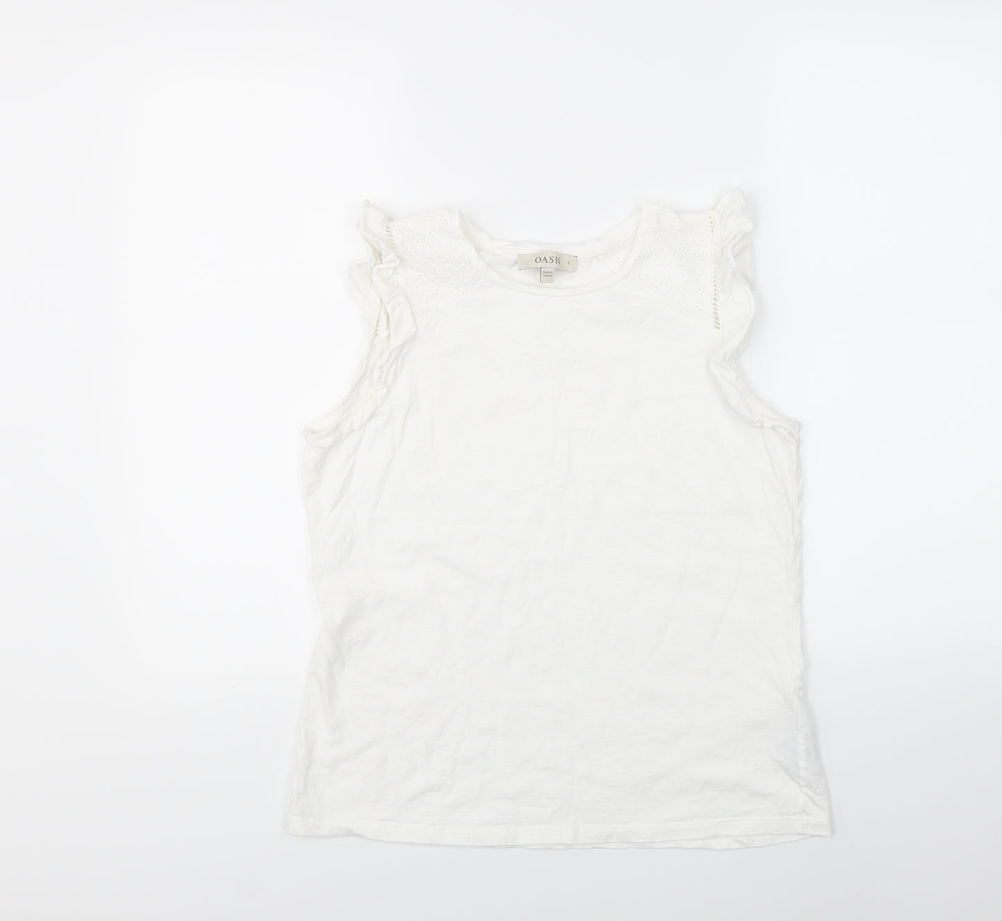 Oasis Womens White   Basic Tank Size S