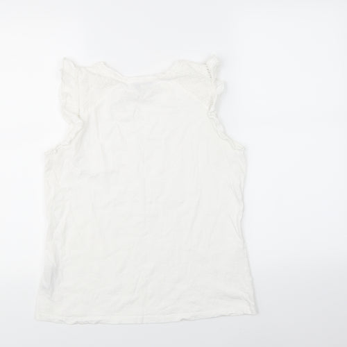 Oasis Womens White   Basic Tank Size S