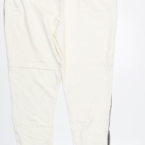Boohoo Womens White   Sweatpants Trousers Size 18 L24 in