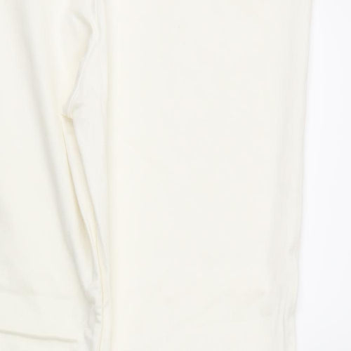 Boohoo Womens White   Sweatpants Trousers Size 18 L24 in