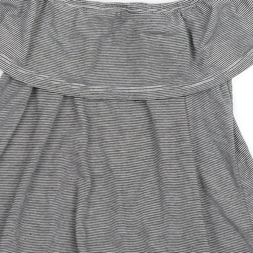Candy Girls Black Striped  Basic Blouse Size 9 Years