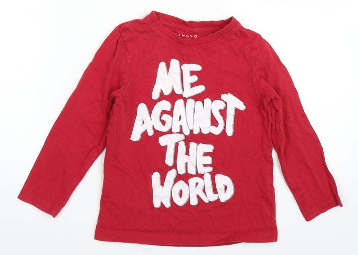 Nutmeg Boys Red Basic T-Shirt Size 5-6 Years