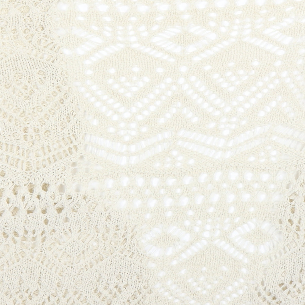 Atmosphere Womens Beige   Cardigan Jumper Size L  - See Through