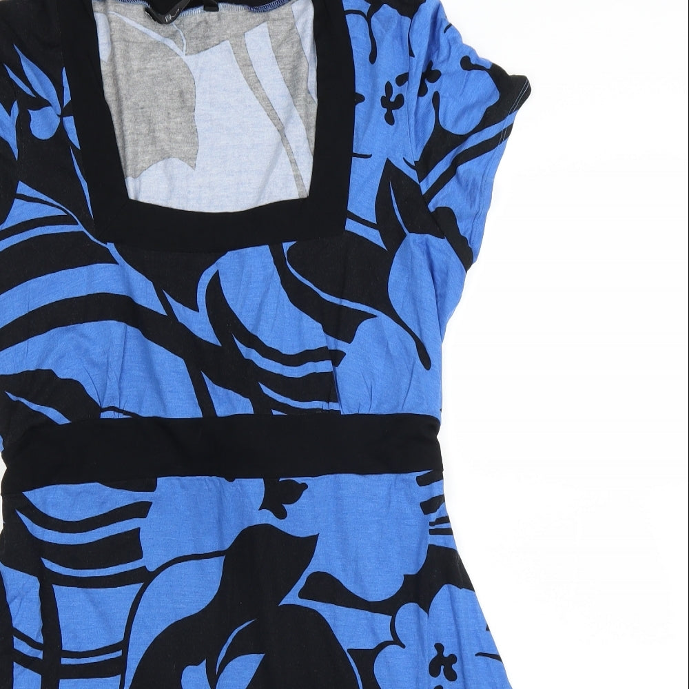BHS Womens Blue Floral  Mini  Size 18